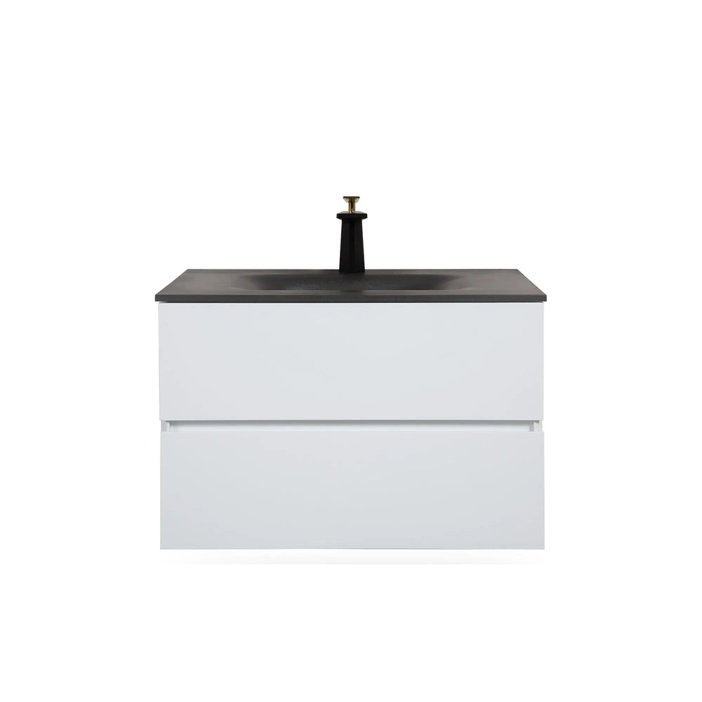 TONA Emily Floating Vanity with Black Countertop (26"-60") TONA Bathroom Furniture