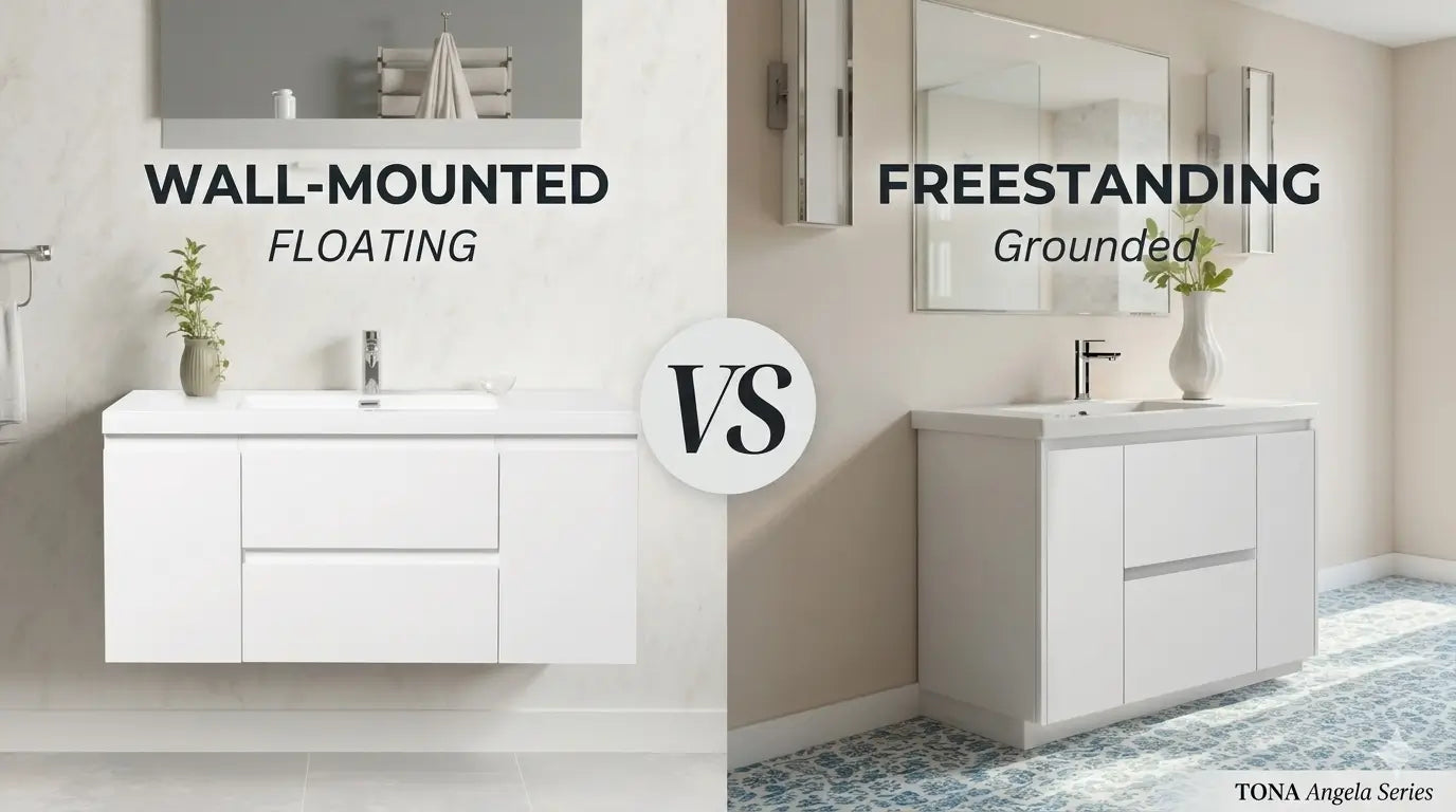 Choosing Between Floating Vanities and Freestanding Cabinets for Storage Optimization TONA Bathroom Furniture