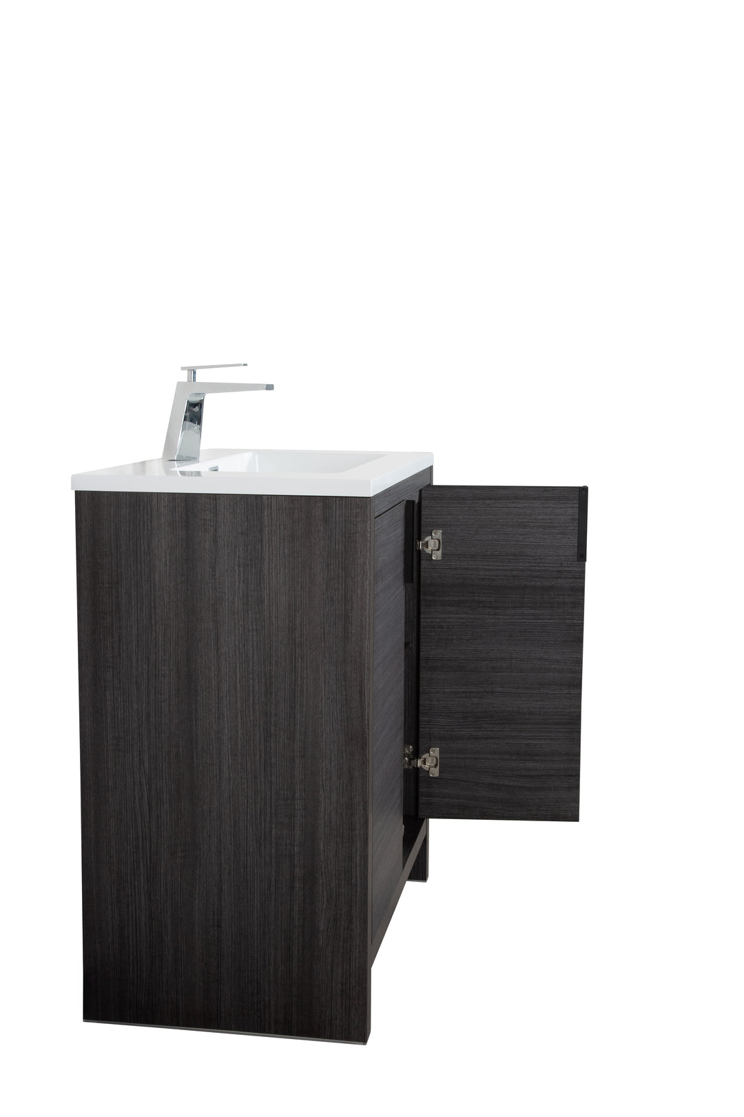 EVANA FREE STANDING VANITY WITH BLACK/WHITE COUNTERTOP (24''-60'')