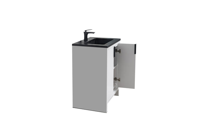 EVANA FREE STANDING VANITY WITH BLACK/WHITE COUNTERTOP (24''-60'')