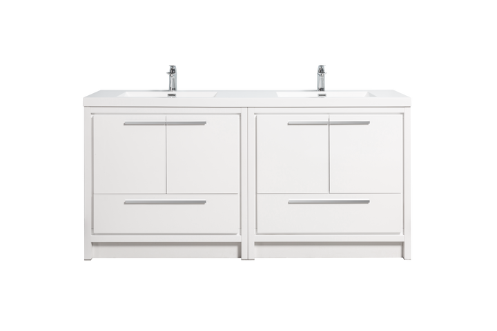 TONA Allier Freestanding Vanity Double Sink with White Countertop (48"-72")