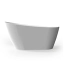 Allure Glossy White Elegant Sloped Freestanding Acrylic Bathtub (59''/67'') TONA Bathroom Furniture