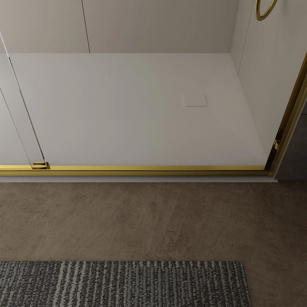 Aluminum Frame 56-60" x 72"  Double Sliding Shower Door in Brushed Gold TONA Bathroom Furniture
