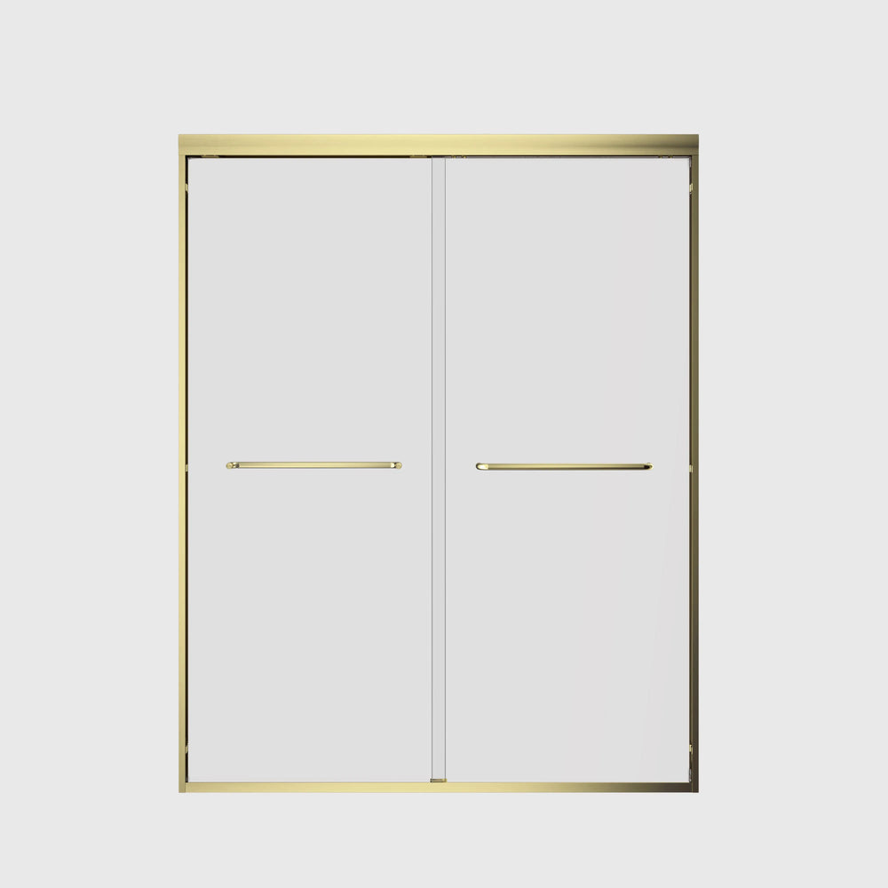 Aluminum Frame 56-60" x 72"  Double Sliding Shower Door in Brushed Gold TONA Bathroom Furniture
