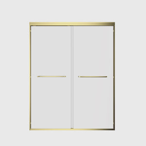 Aluminum Frame 56-60" x 72"  Double Sliding Shower Door in Brushed Gold TONA Bathroom Furniture