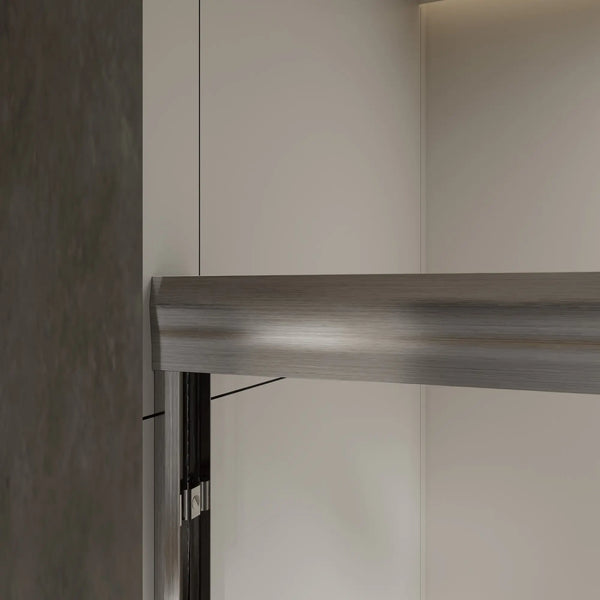 Aluminum Frame 56-60" x 72"  Double Sliding Shower Door in Brushed Nickel TONA Bathroom Furniture