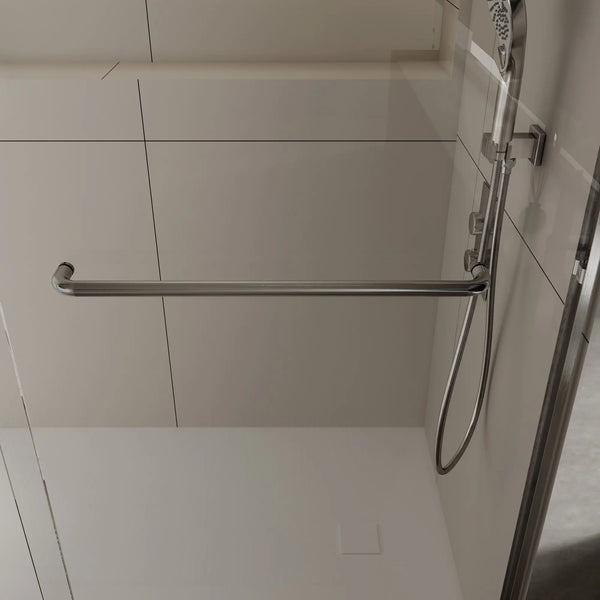Aluminum Frame 56-60" x 72"  Double Sliding Shower Door in Brushed Nickel TONA Bathroom Furniture