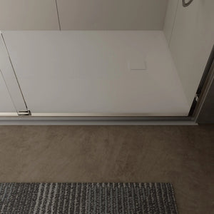 Aluminum Frame 56-60" x 72"  Double Sliding Shower Door in Brushed Nickel TONA Bathroom Furniture