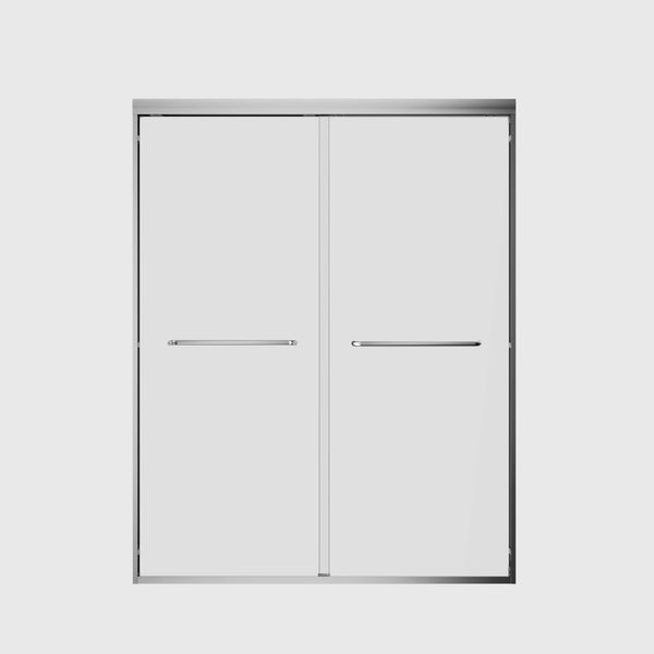 Aluminum Frame 56-60" x 72"  Double Sliding Shower Door in Brushed Nickel TONA Bathroom Furniture