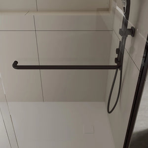 Aluminum Frame 56-60" x 72"  Double Sliding Shower Door in Matte Black TONA Bathroom Furniture