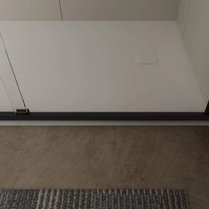 Aluminum Frame 56-60" x 72"  Double Sliding Shower Door in Matte Black TONA Bathroom Furniture