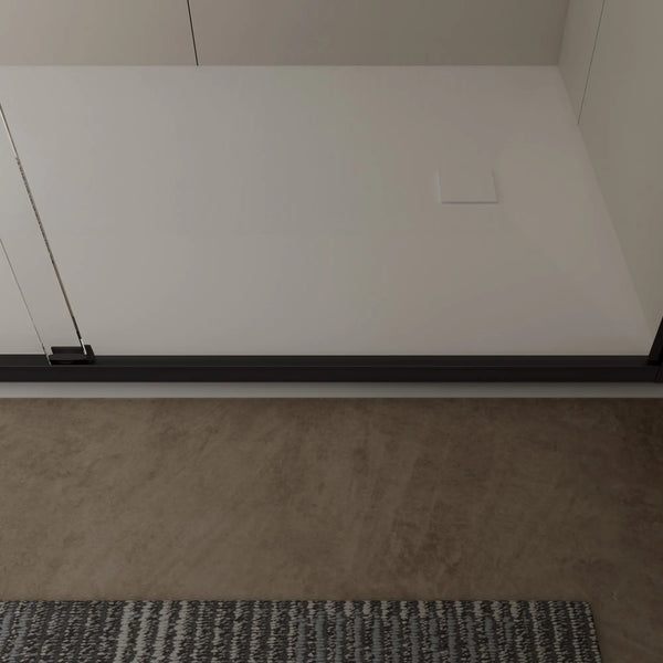 Aluminum Frame 56-60" x 72"  Double Sliding Shower Door in Matte Black TONA Bathroom Furniture