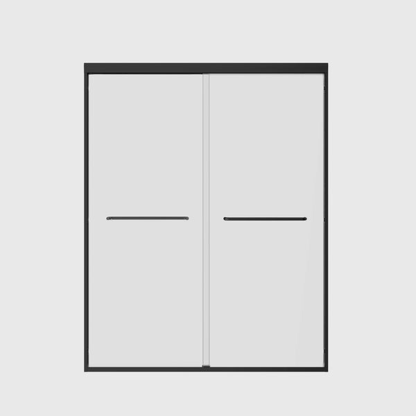 Aluminum Frame 56-60" x 72"  Double Sliding Shower Door in Matte Black TONA Bathroom Furniture