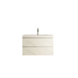 Angela 36'' Jazz White Floating Single Vanity with White Countertop