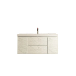 Angela 48'' Jazz White Floating Single Vanity with White Countertop TONA Bathroom Furniture