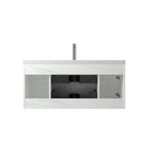 Angela 48'' Jazz White Floating Single Vanity with White Countertop TONA Bathroom Furniture