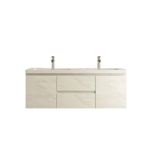Angela 60'' Jazz White Floating Single Vanity with White Countertop TONA Bathroom Furniture