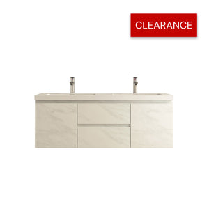 Angela 60'' Jazz White Floating Single Vanity with White Countertop