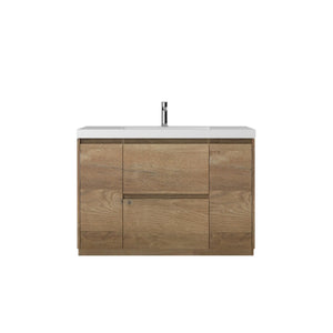 Angela-T 48'' Single Sink Bathroom Vanity with White Countertop in Natural Oak TONA Bathroom Furniture