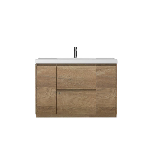 Angela-T 48'' Single Sink Bathroom Vanity with White Countertop in Natural Oak TONA Bathroom Furniture