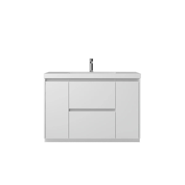 Angela-T 48'' Single Sink Bathroom Vanity with White Countertop in HG.White TONA Bathroom Furniture