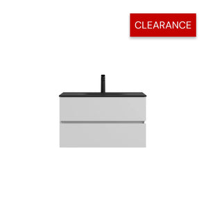 Emily 34" Floating Bathroom Vanity with Black Quartz Sands Countertop TONA Bathroom Furniture