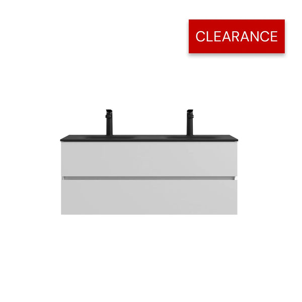 Emily 48" Floating Bathroom Vanity with Black Quartz Sands Countertop TONA Bathroom Furniture