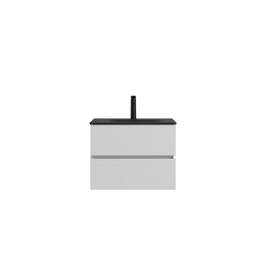 Emily 26" Floating Bathroom Vanity with Black Quartz Sands Countertop TONA Bathroom Furniture