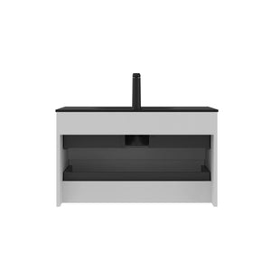 Emily 34" Floating Bathroom Vanity with Black Quartz Sands Countertop TONA Bathroom Furniture