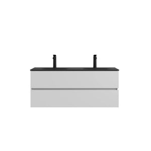 Emily 48" Floating Bathroom Vanity with Black Quartz Sands Countertop TONA Bathroom Furniture