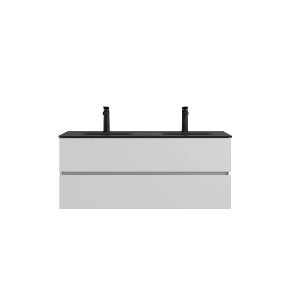 Emily 48" Floating Bathroom Vanity with Black Quartz Sands Countertop TONA Bathroom Furniture