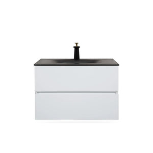 TONA Emily Floating Vanity with Black Countertop (26"-60") TONA Bathroom Furniture