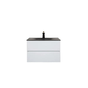 Emily 30" Floating Bathroom Vanity with Black Quartz Sands Countertop TONA Bathroom Furniture