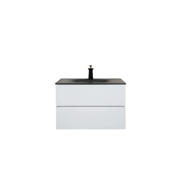 Emily 30" Floating Bathroom Vanity with Black Quartz Sands Countertop TONA Bathroom Furniture