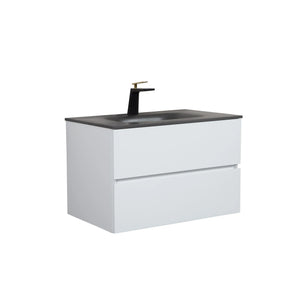TONA Emily Floating Vanity with Black Countertop (26"-60") TONA Bathroom Furniture