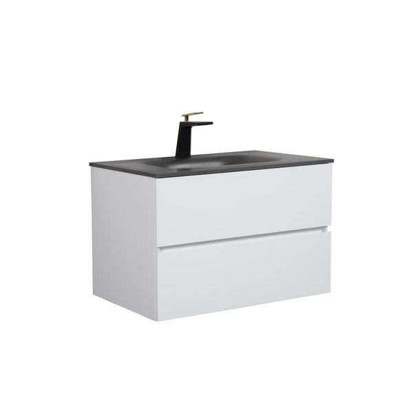 TONA Emily Floating Vanity with Black Countertop (26"-60") TONA Bathroom Furniture