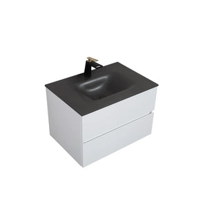 TONA Emily Floating Vanity with Black Countertop (26"-60") TONA Bathroom Furniture
