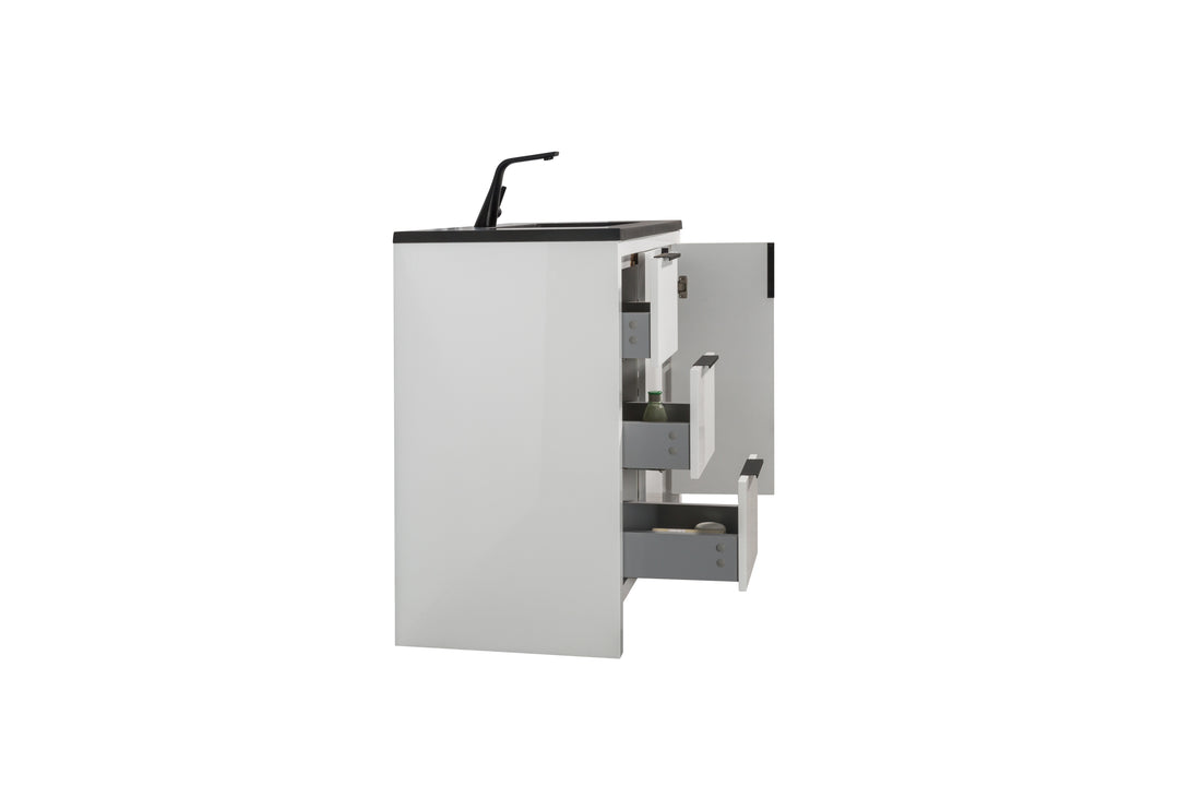 EVANA FREE STANDING VANITY WITH BLACK/WHITE COUNTERTOP (24''-60'')