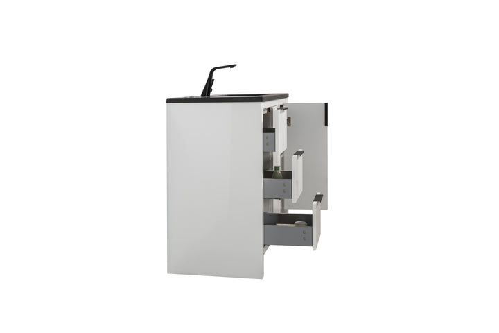 EVANA FREE STANDING VANITY WITH BLACK/WHITE COUNTERTOP (24''-60'')