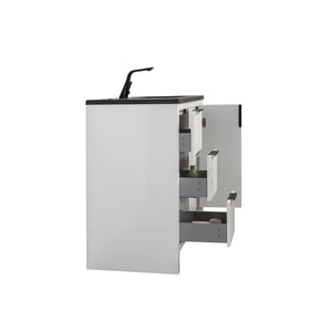 Evana 36'' White Freestanding Bathroom Vanity with Matte Black Single Sink TONA Bathroom Furniture