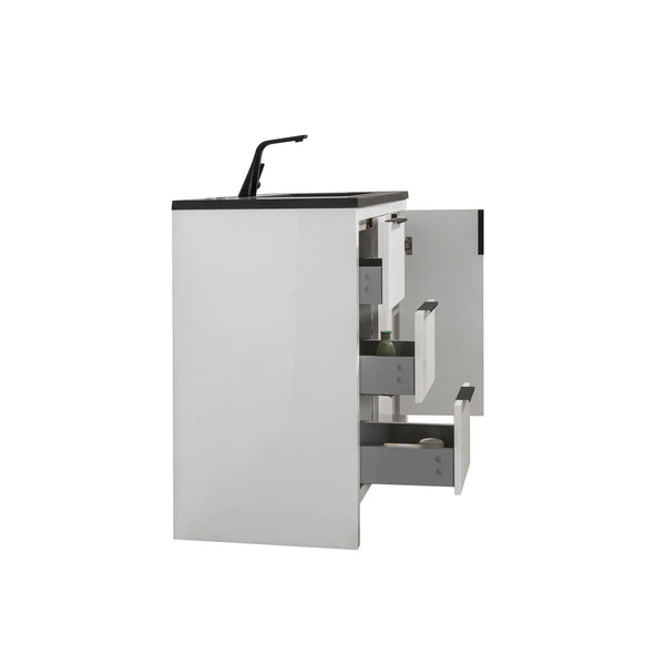 Evana 36'' White Freestanding Bathroom Vanity with Matte Black Single Sink TONA Bathroom Furniture