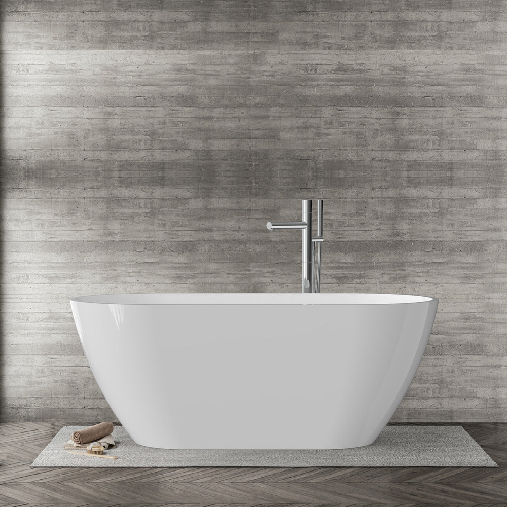Flora-T Modern Acrylic Freestanding Bathtub Sleek Design (59'' / 67'') TONA Bathroom Furniture