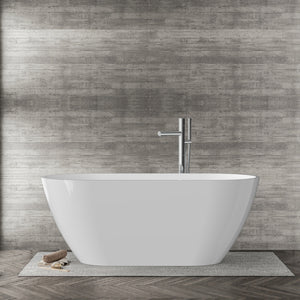 Flora-T Modern Acrylic Freestanding Bathtub Sleek Design (59'' / 67'') TONA Bathroom Furniture