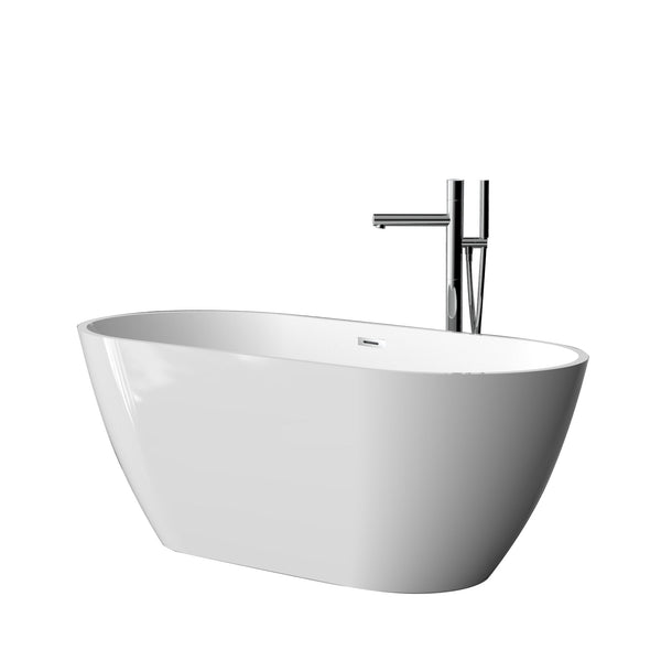 Flora-T Modern Acrylic Freestanding Bathtub Sleek Design (59'' / 67'') TONA Bathroom Furniture