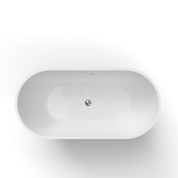 Flora-T Modern Acrylic Freestanding Bathtub Sleek Design (59'' / 67'') TONA Bathroom Furniture
