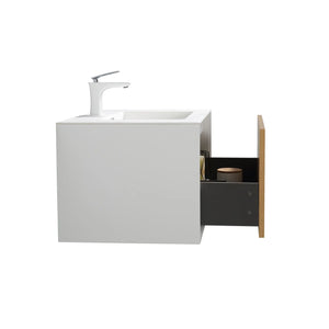 Furla 30" Floating Bathroom Single Vanity with White Cultured Marble Integrated Sink tonabathroom