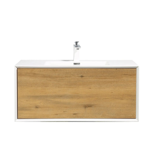 Furla 36" Floating Bathroom Single Vanity with White Cultured Marble Integrated Sink tonabathroom