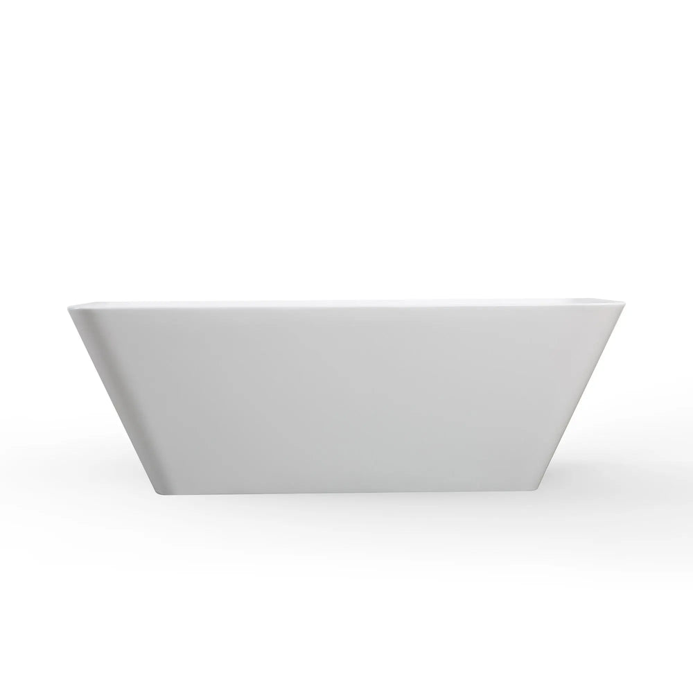 Harmony Freestanding Acrylic Bathtub 59"/67" Glossy White Soaking Tub TONA Bathroom Furniture