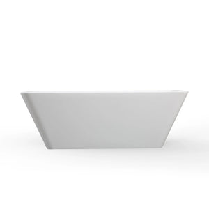 Harmony Freestanding Acrylic Bathtub 59"/67" Glossy White Soaking Tub TONA Bathroom Furniture