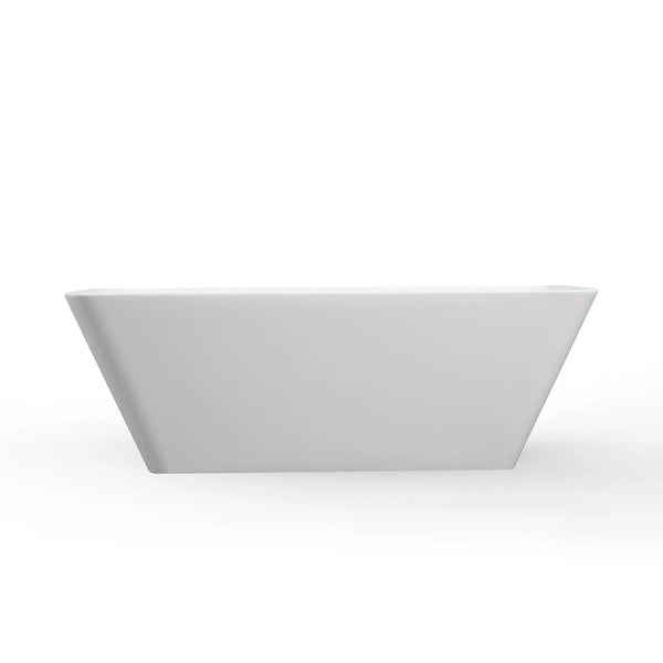 Harmony Freestanding Acrylic Bathtub 59"/67" Glossy White Soaking Tub TONA Bathroom Furniture